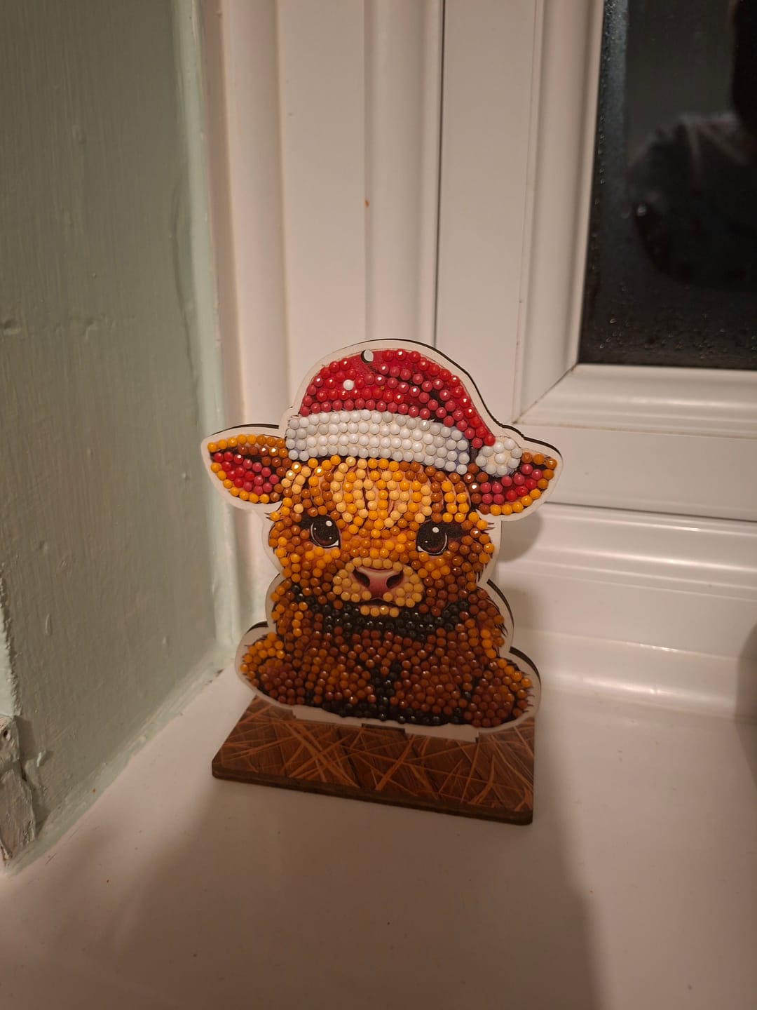 Customer photo review of Highland Cow Crystal Art Hanging Buddies Decoration