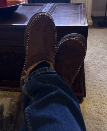 Customer photo review of Men’s Winter Soft Orthopedic Slippers – Easy Slip-On