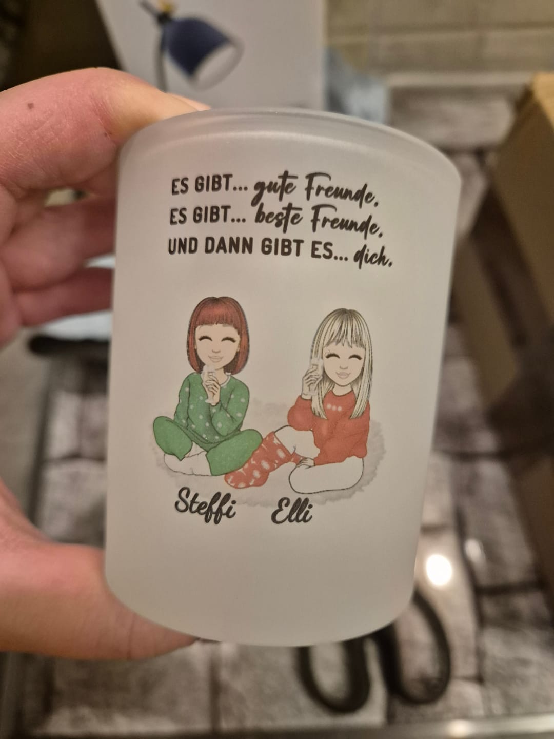 Customer photo review of Herzensmenschen - Personalisiertes Teelicht