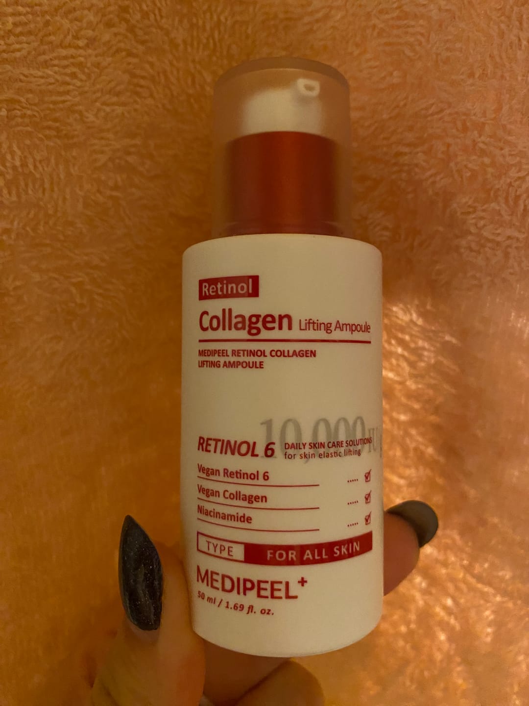Customer photo review of Liftinga ampula ar retinolu un kolagēnu Medi-Peel Retinol Collagen Lifting Ampoule