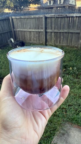 Customer photo review of FLUR Latte XL Glasses