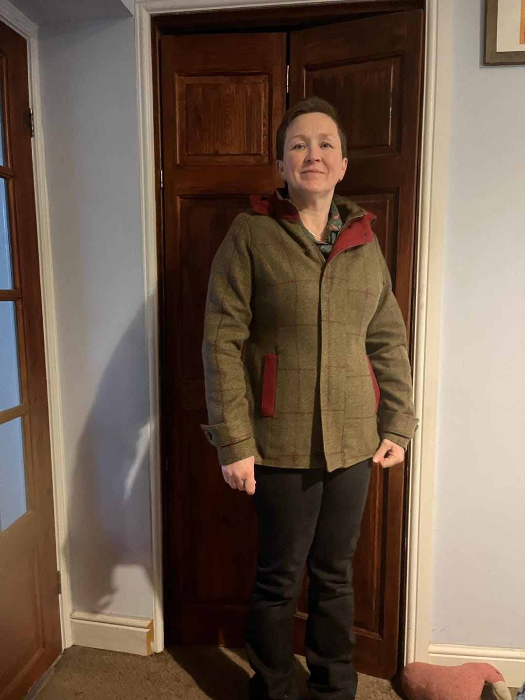 Customer photo review of Large Checkered Wool Touch Fabric