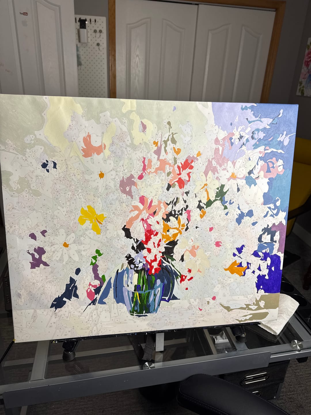 Customer photo review of Big Flowery Bouquet   Paint by Numbers Kit