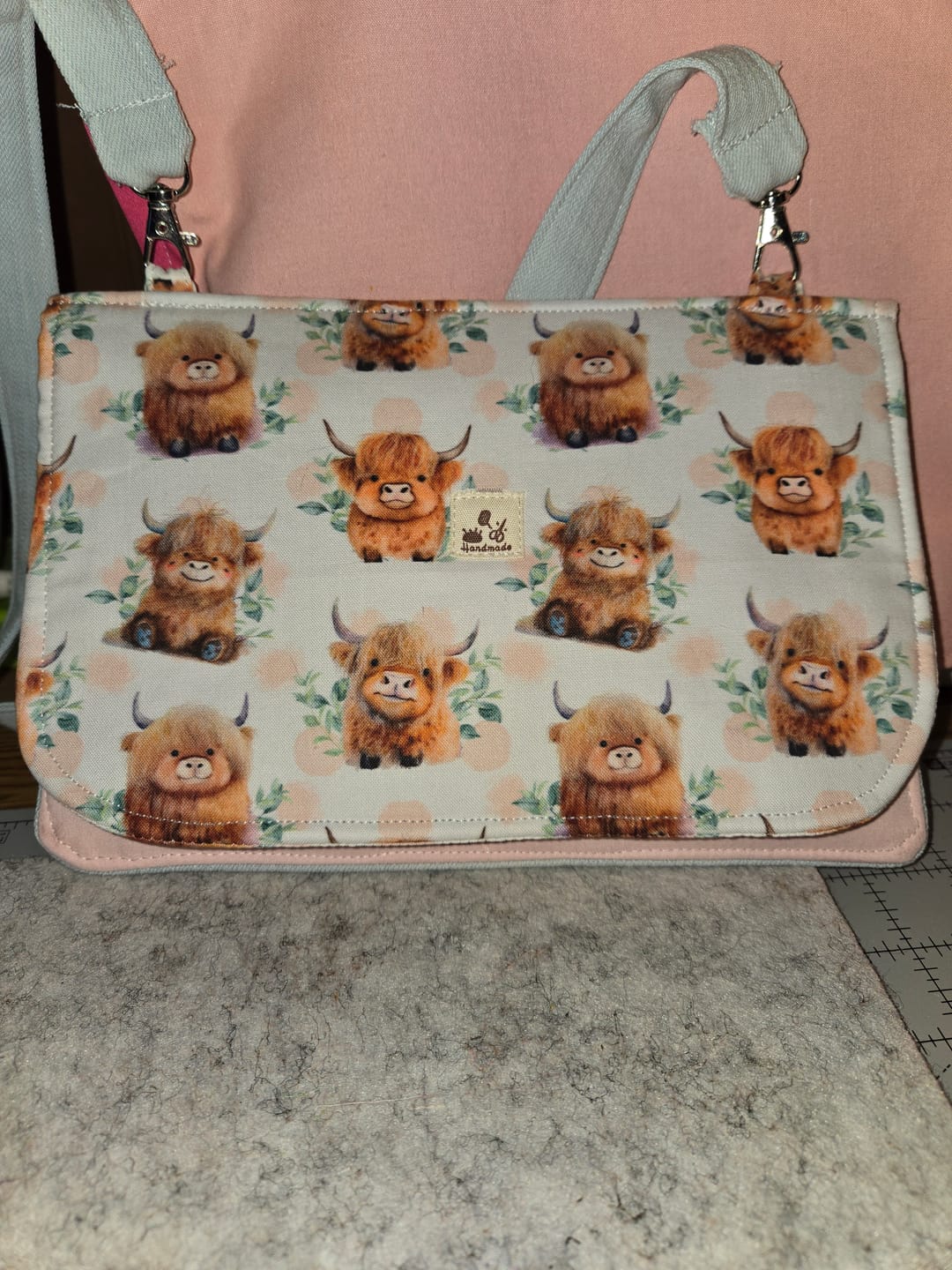 Customer photo review of Cute Baby Highland Cows Fabric