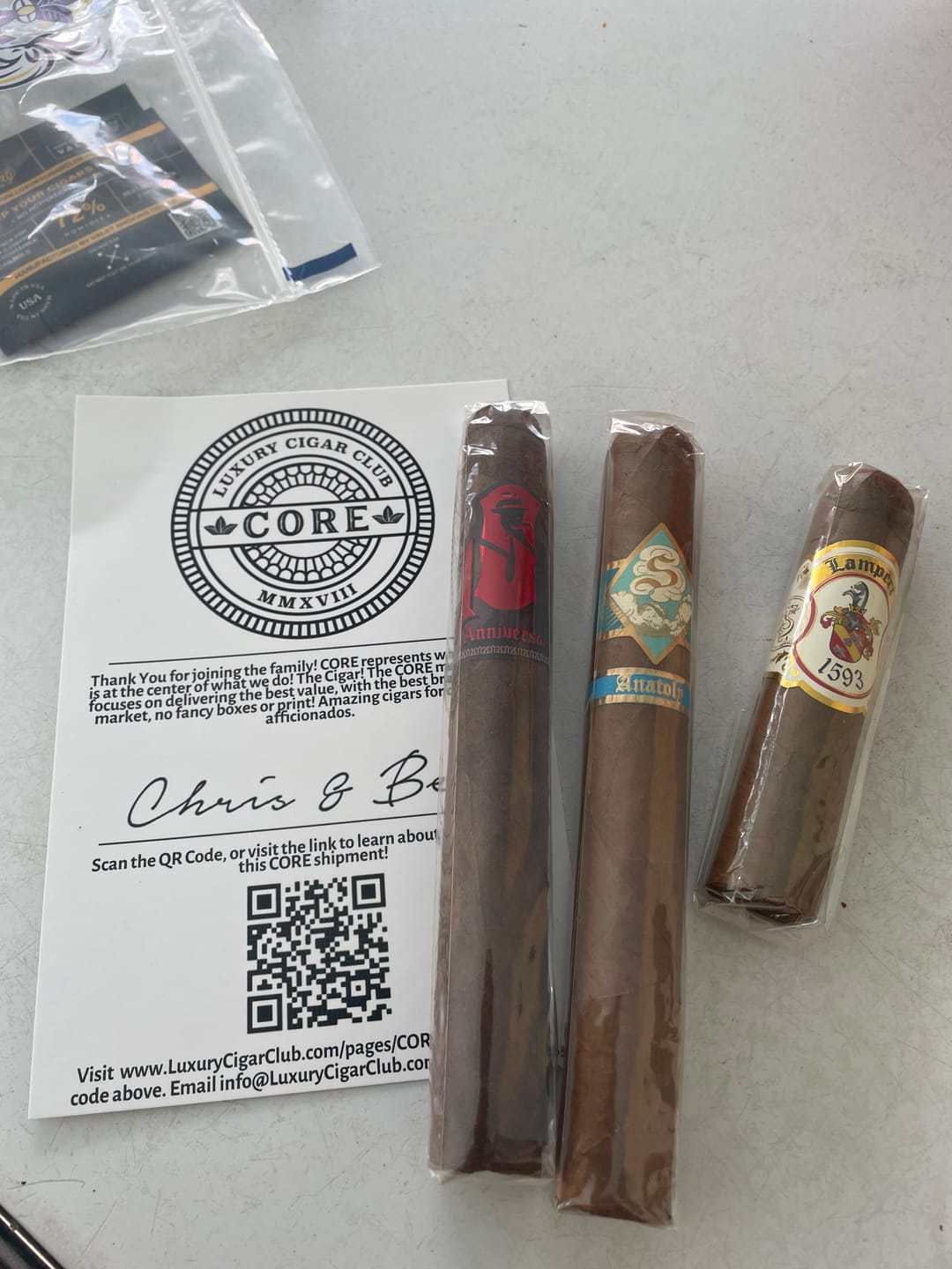 Customer photo review of Core Subscription Luxury Cigars Monthly