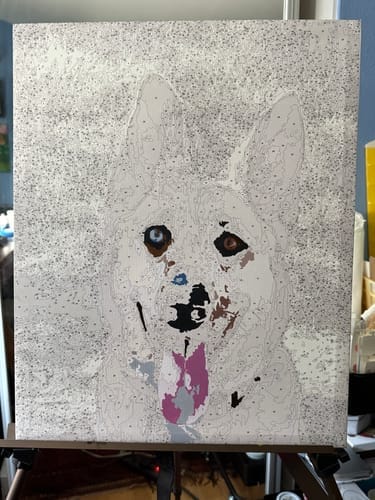 Customer photo review of Custom Pet Paint By Numbers