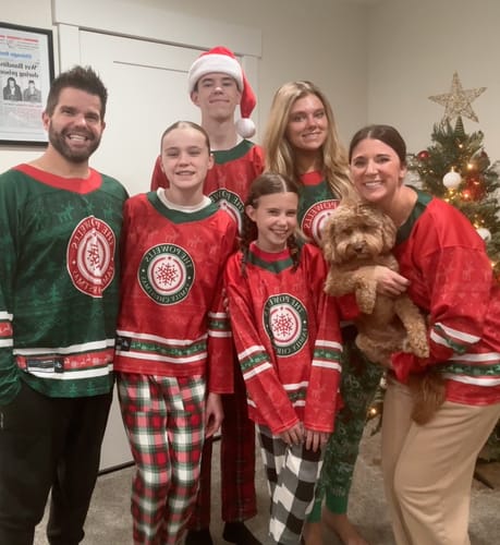 Customer photo review of Family Christmas Custom Hockey Jersey