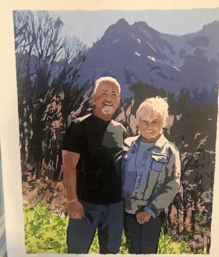 Customer photo review of Custom Portrait Paint By Numbers