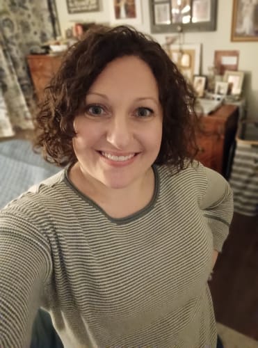 Customer photo review of Marled Zig Zag Striped Sweater