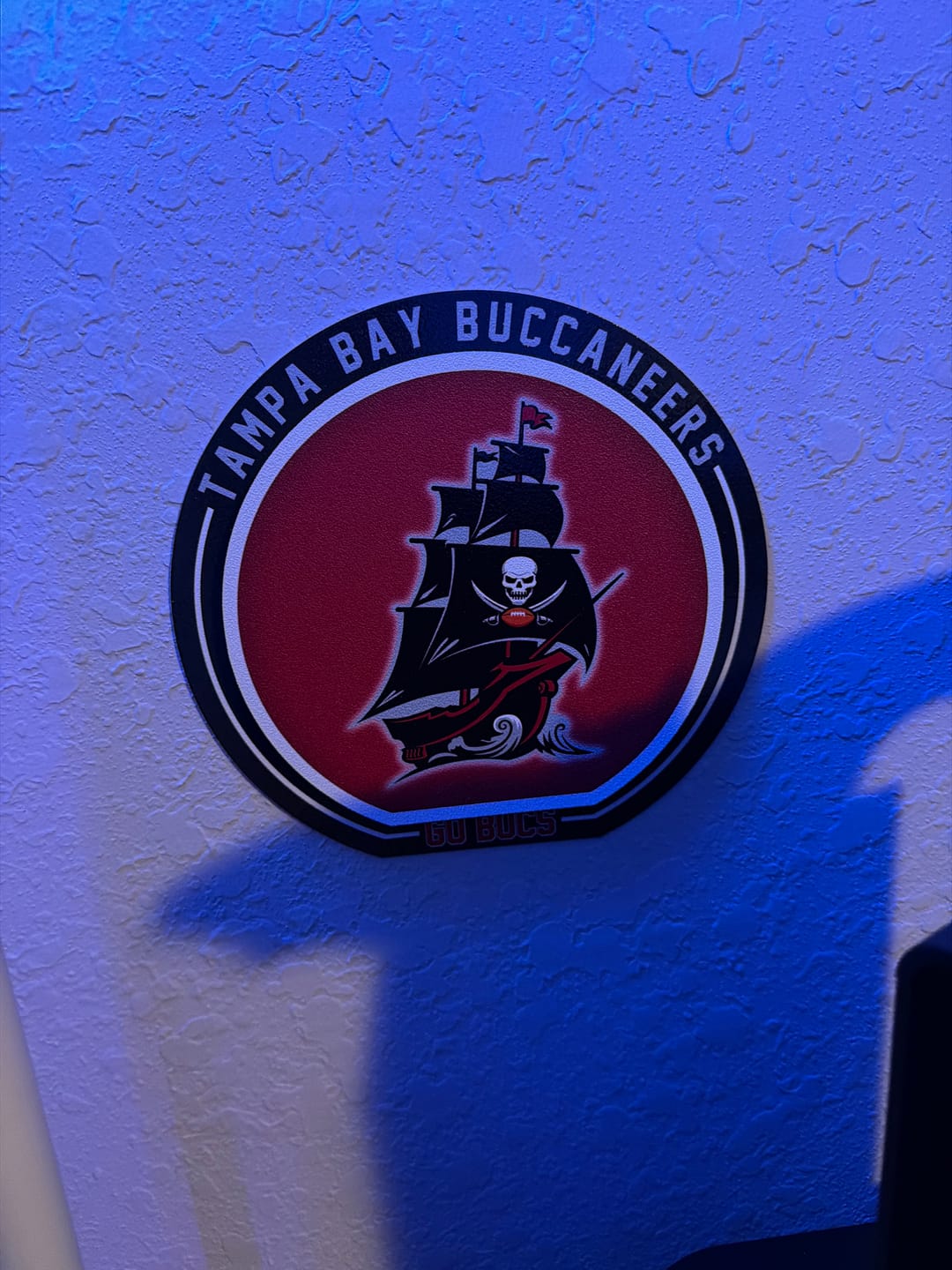 Customer photo review of Tampa Bay Buccaneers "Double Play" On the Shelf or on the Wall Art