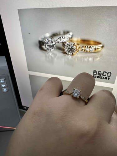 Customer photo review of 1ct Athens Engagement Ring