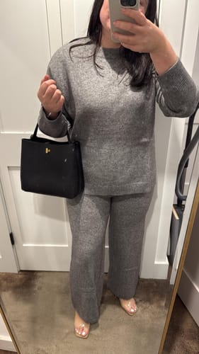 Customer photo review of Kara Knit Sweater Set - Gray