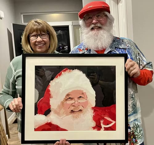 Customer photo review of Custom Portrait Paint By Numbers