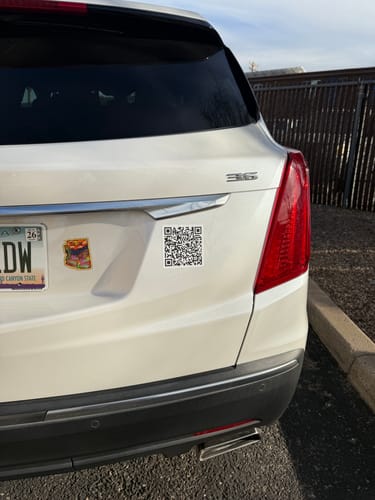 Customer photo review of F*ck Trump QR Code 👉STICKER