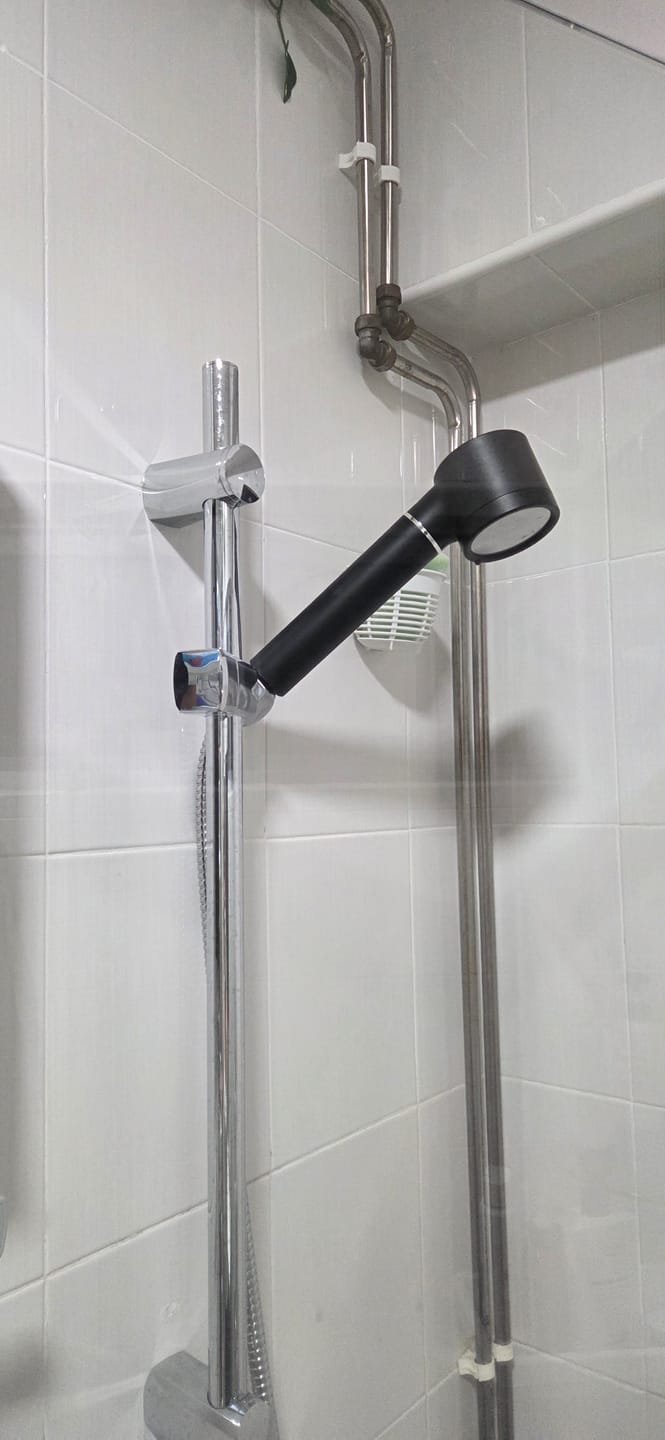 Customer photo review of Filtered Showerhead - Matte Black