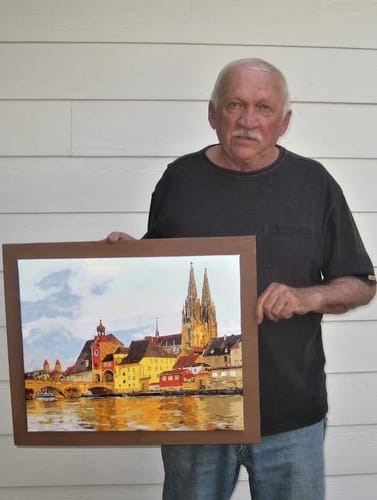 Customer photo review of Custom Landscape Paint By Numbers