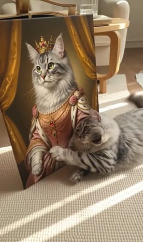 Customer photo review of Artzuzu Custom Portrait For Pets - The Queen