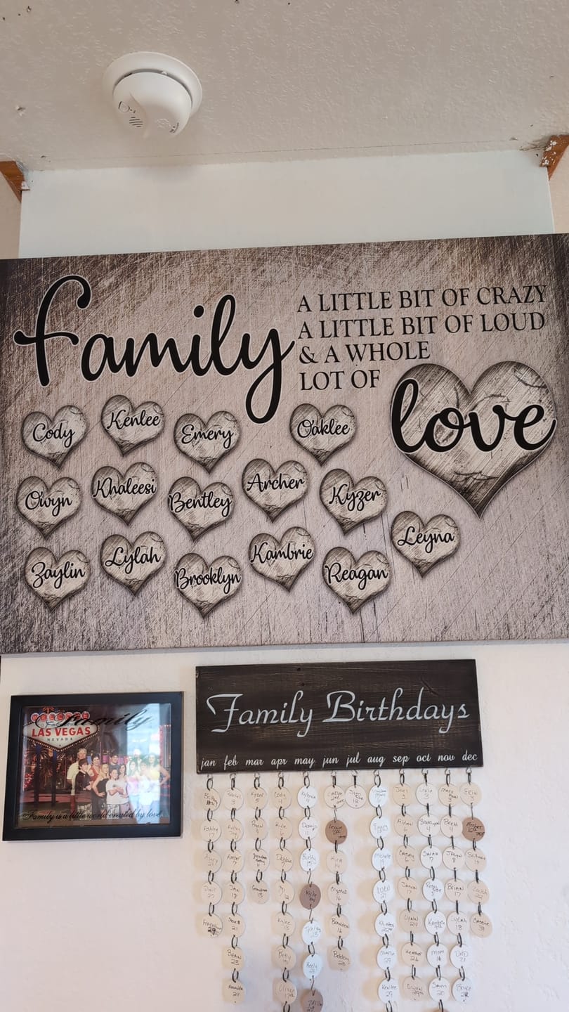 Customer photo review of Personalized "Family... Love" Premium Canvas
