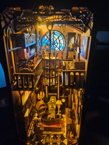 Customer photo review of The Dark Family DIY Book Nook Kit