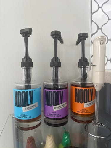 Customer photo review of Blueberry Coffee Syrup