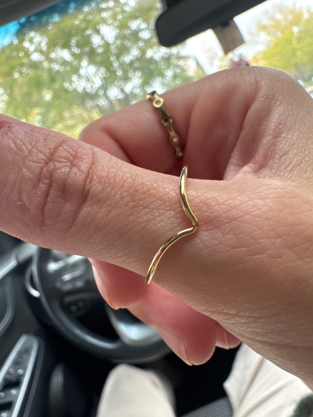 Customer photo review of Chevron Stacking Ring