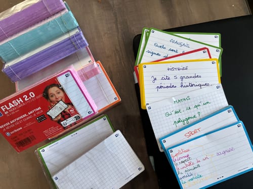 Avis photo d'un client sur Flashcards FLASH 2.0 OXFORD # 80 cartes 7,5 x 12,5 cm - ligné