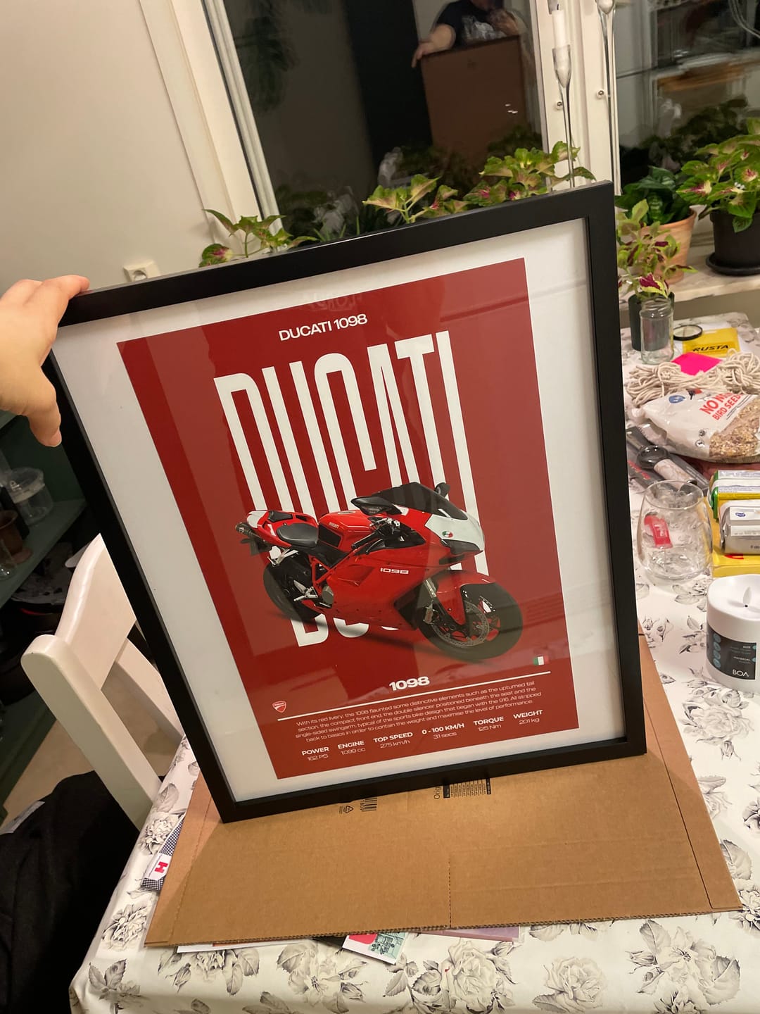 Customer photo review of Modern Custom Motorcycle Poster