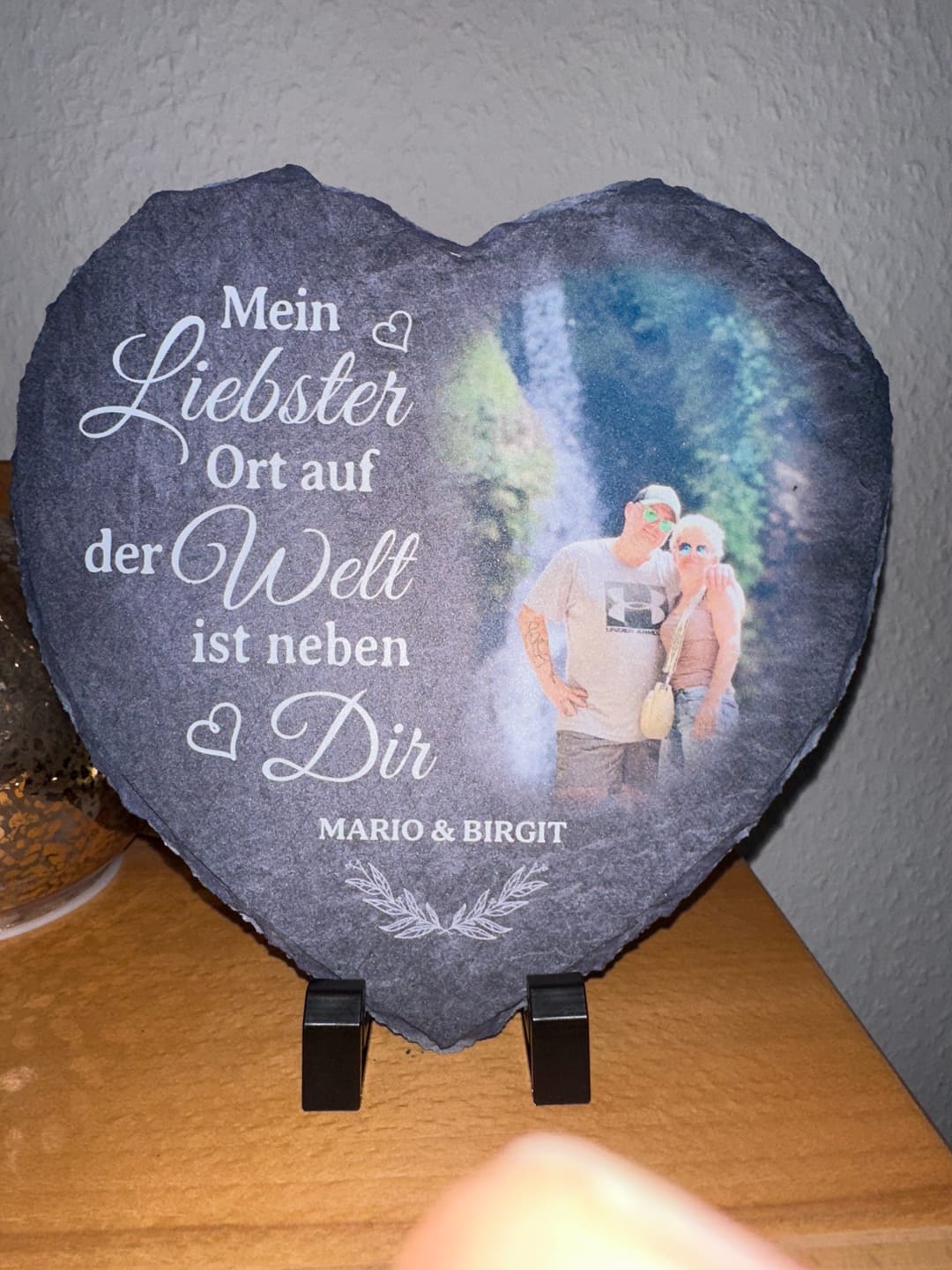 Customer photo review of Neben dir - Paar-Schieferherz