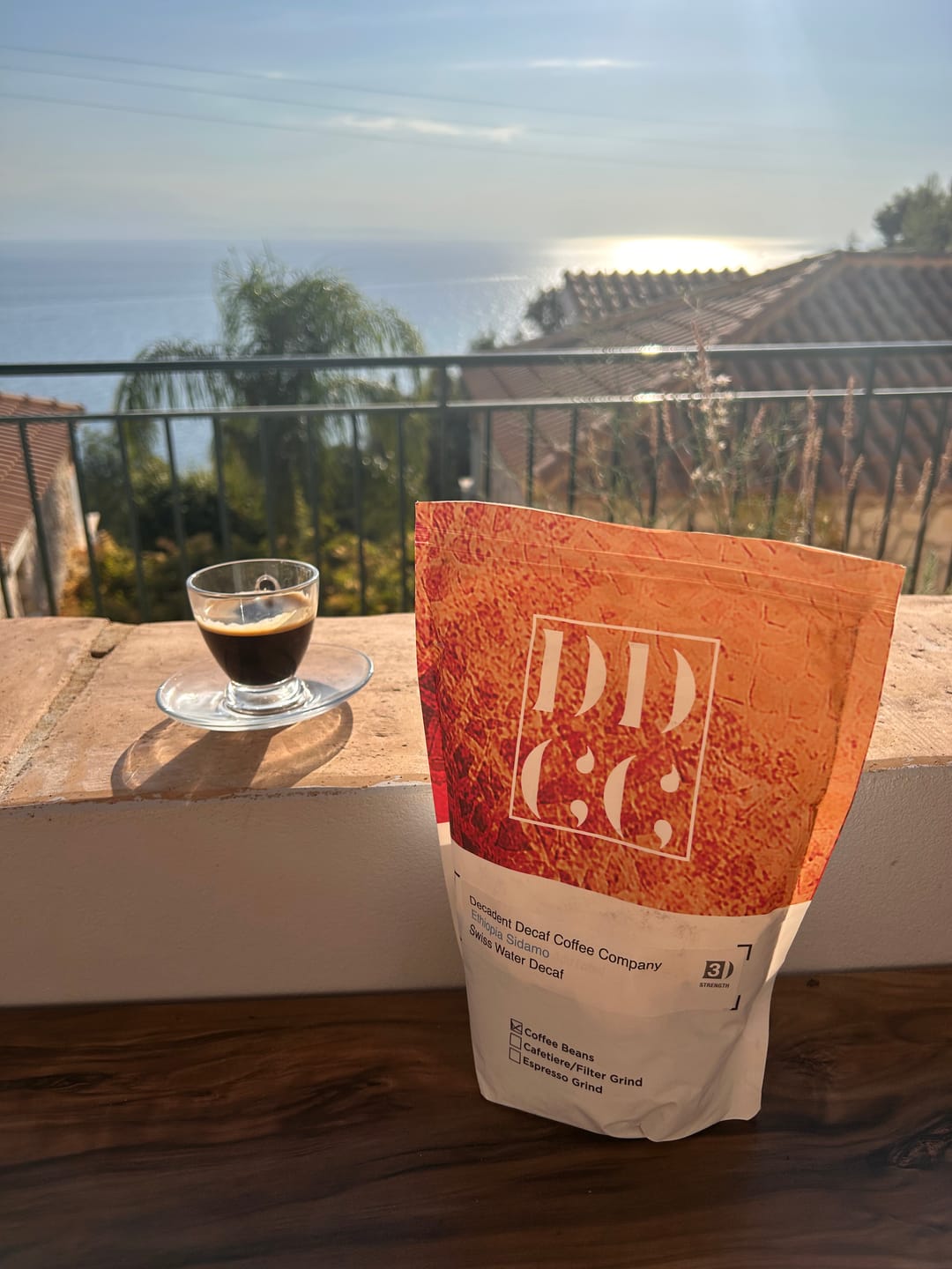 Customer photo review of Ethiopia Sidamo Decaffeinated Coffee - Swiss Water Decaf Process - Strength 3 - Decadent Decaf