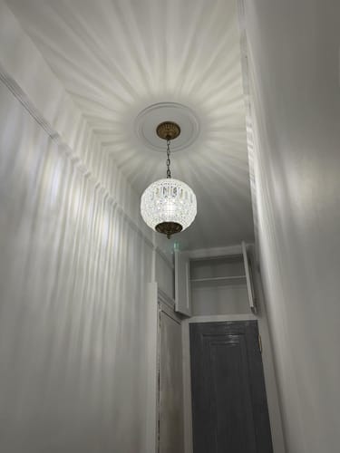 Customer photo review of Gorgeous Entangled Beads Faceted Crystal Globe Pendant