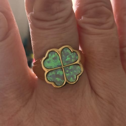 Customer photo review of Irish Charm Ring Gold
