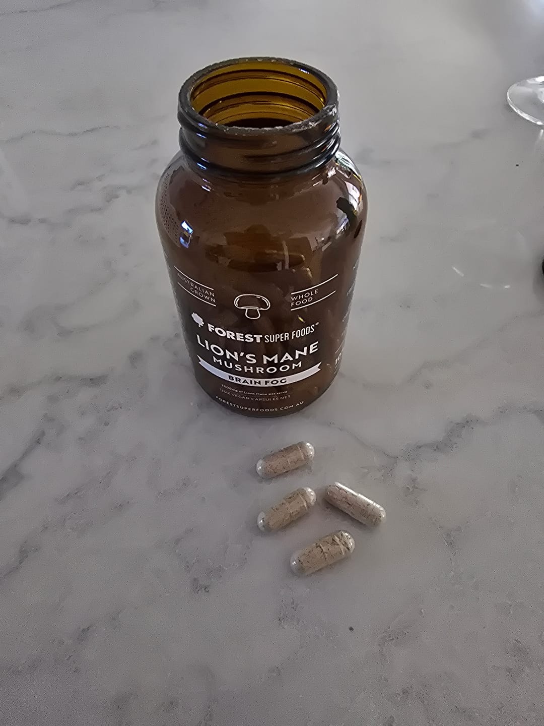 Customer photo review of Lions Mane Whole Mushroom Capsules