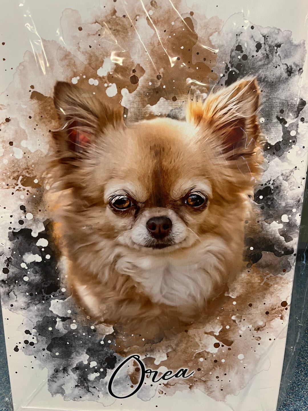 Customer photo review of Tierisches Wasserfarben Hunde Portrait