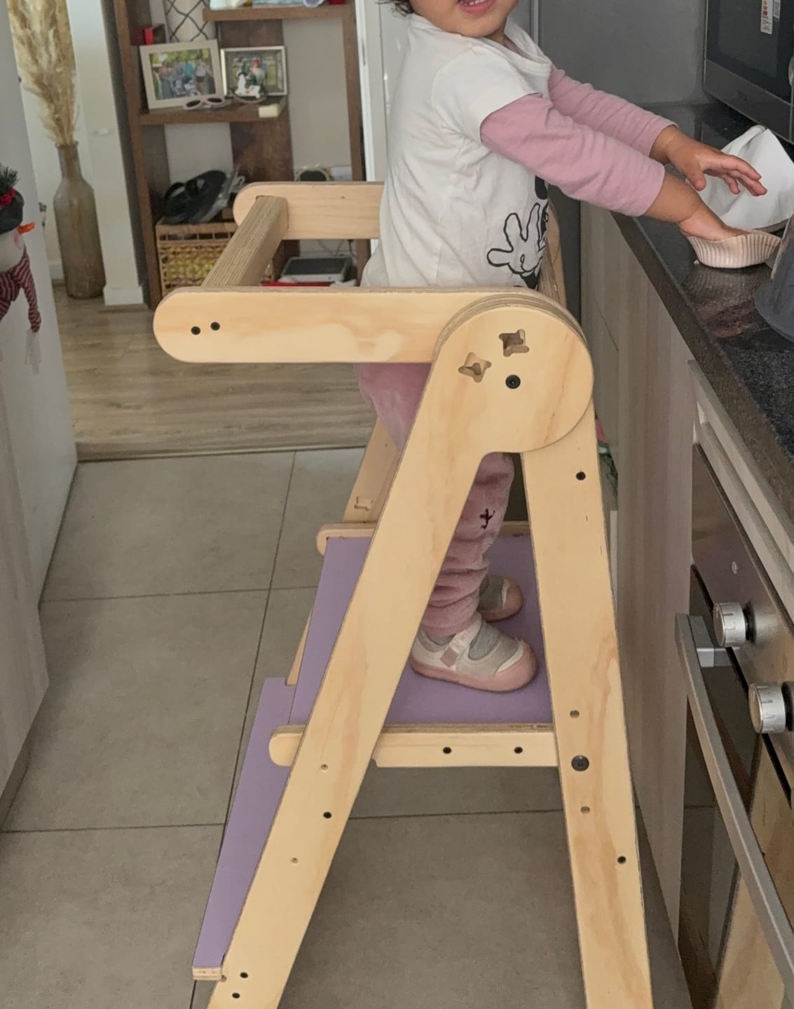 Customer photo review of Torre de Aprendizaje Plegable Montessori