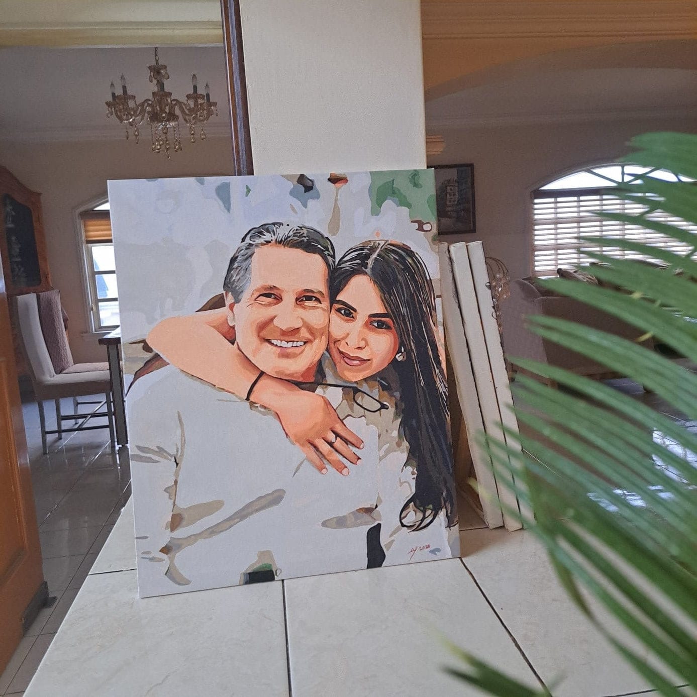 Customer photo review of Custom Paint by Numbers Kit