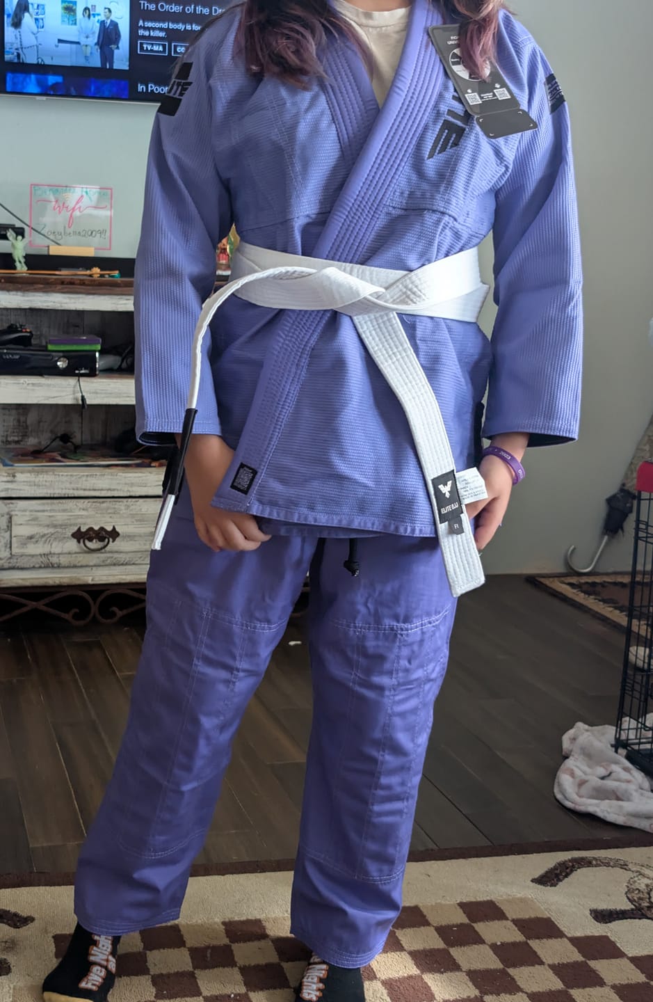Customer photo review of Core Purple Brazilian Jiu Jitsu Womens BJJ Gi