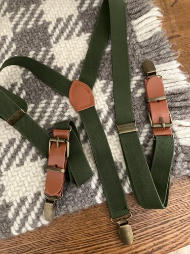 Grace K. review of Olive Green Suspenders with Buckles and Brass Clips image 1 out of 1