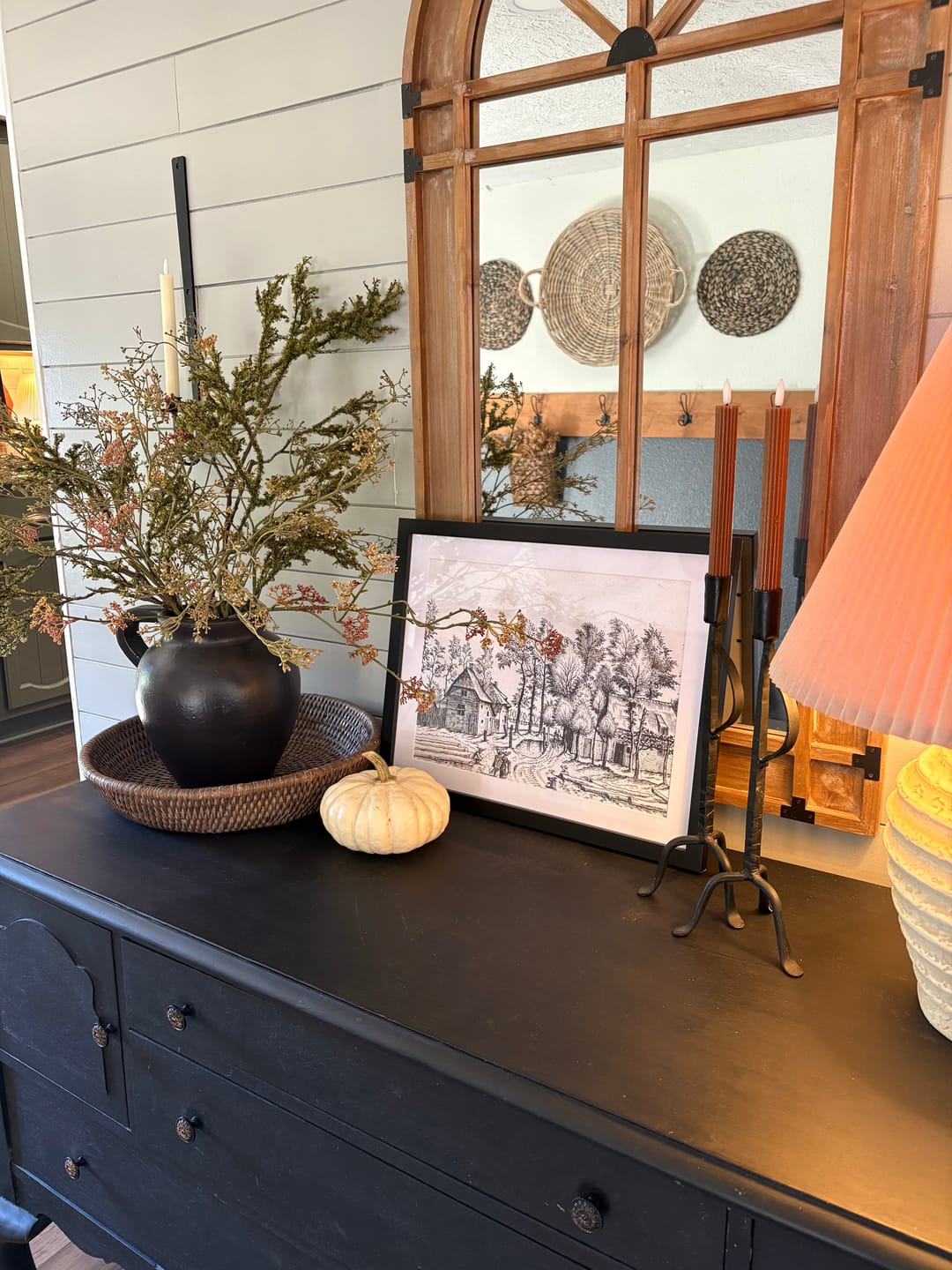 Customer photo review of Black and White Cottagecore Drawing