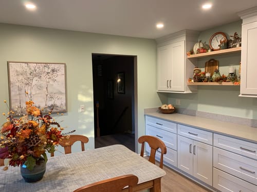 Customer photo review of Maple Floating Shelves