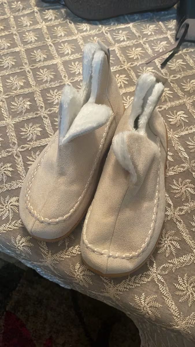 Customer photo review of Orthopedic Winter Barefoot Warm Slippers for Women