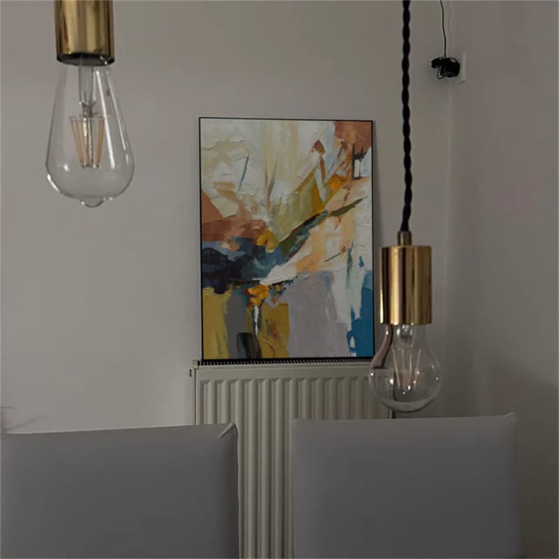 Customer photo review of Colorful Abstract Textured Painting Canvas #AT093
