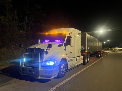 Customer photo review of LED Windshield Eyes - Transform Your Truck Into a Beast