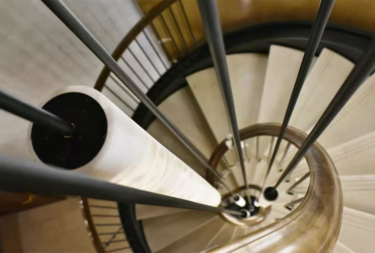 Customer photo review of WOMO Alabaster Tube Staircase Chandelier-WM2881