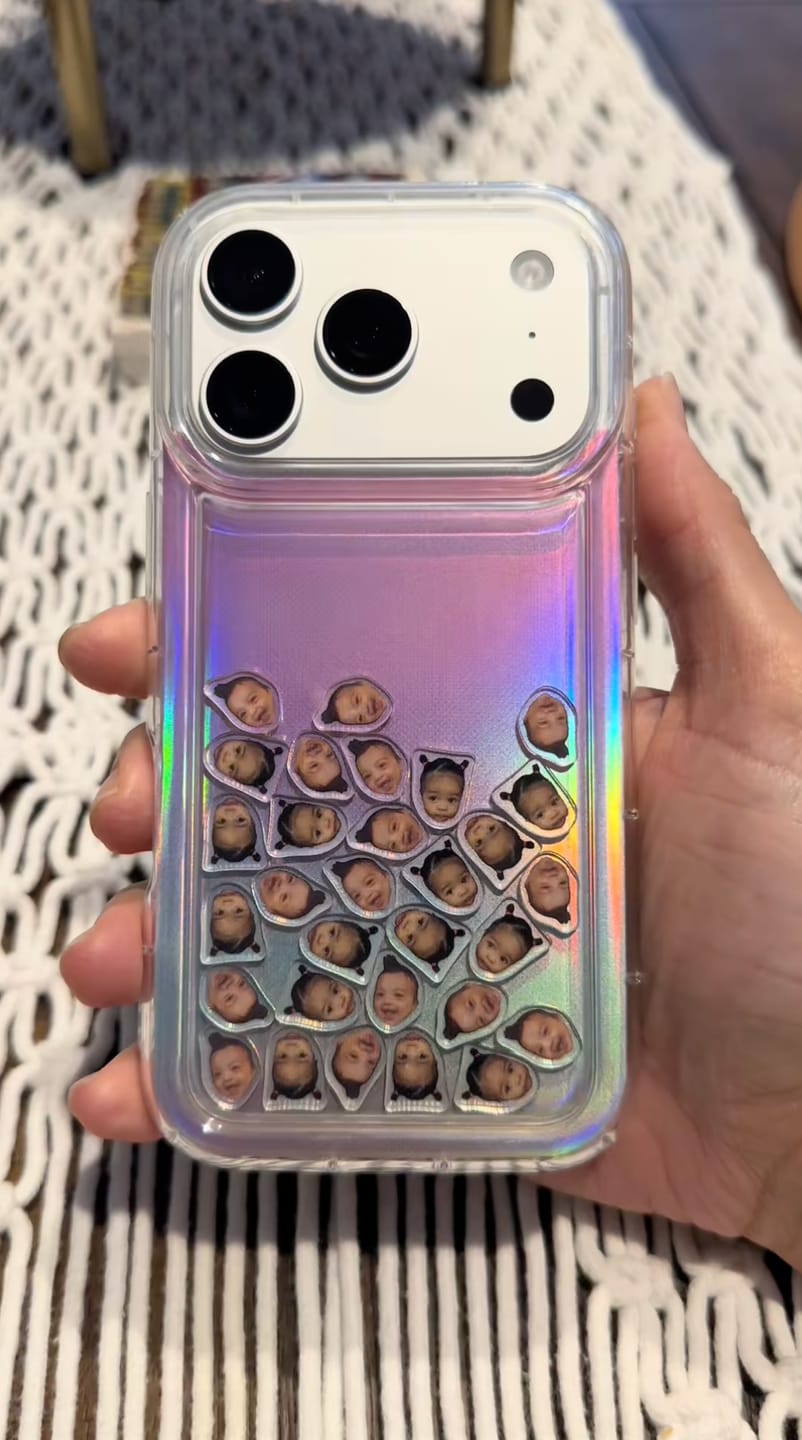 Customer photo review of Shaker Case™ with Custom Charms