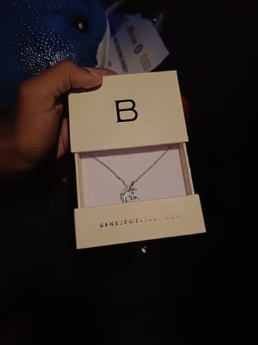 Customer photo review of Luna Crescent Necklace