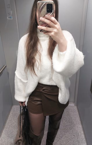 Customer photo review of Meli Strick Pullover - Weiß