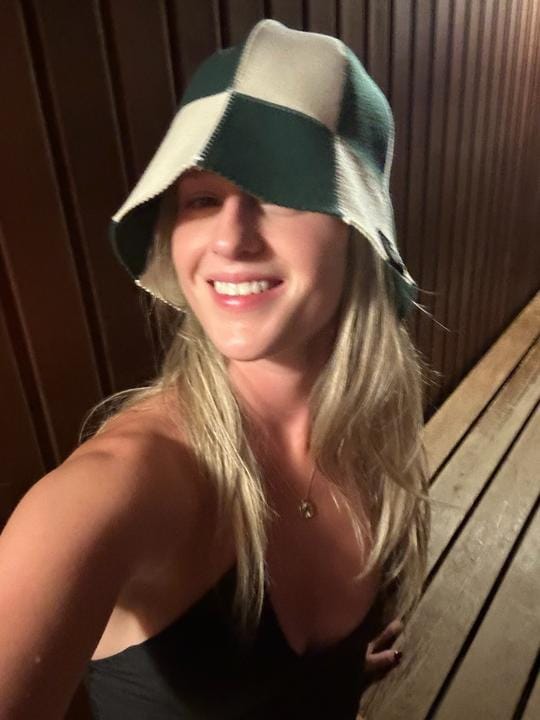 Customer photo review of The Koala Sauna Hat