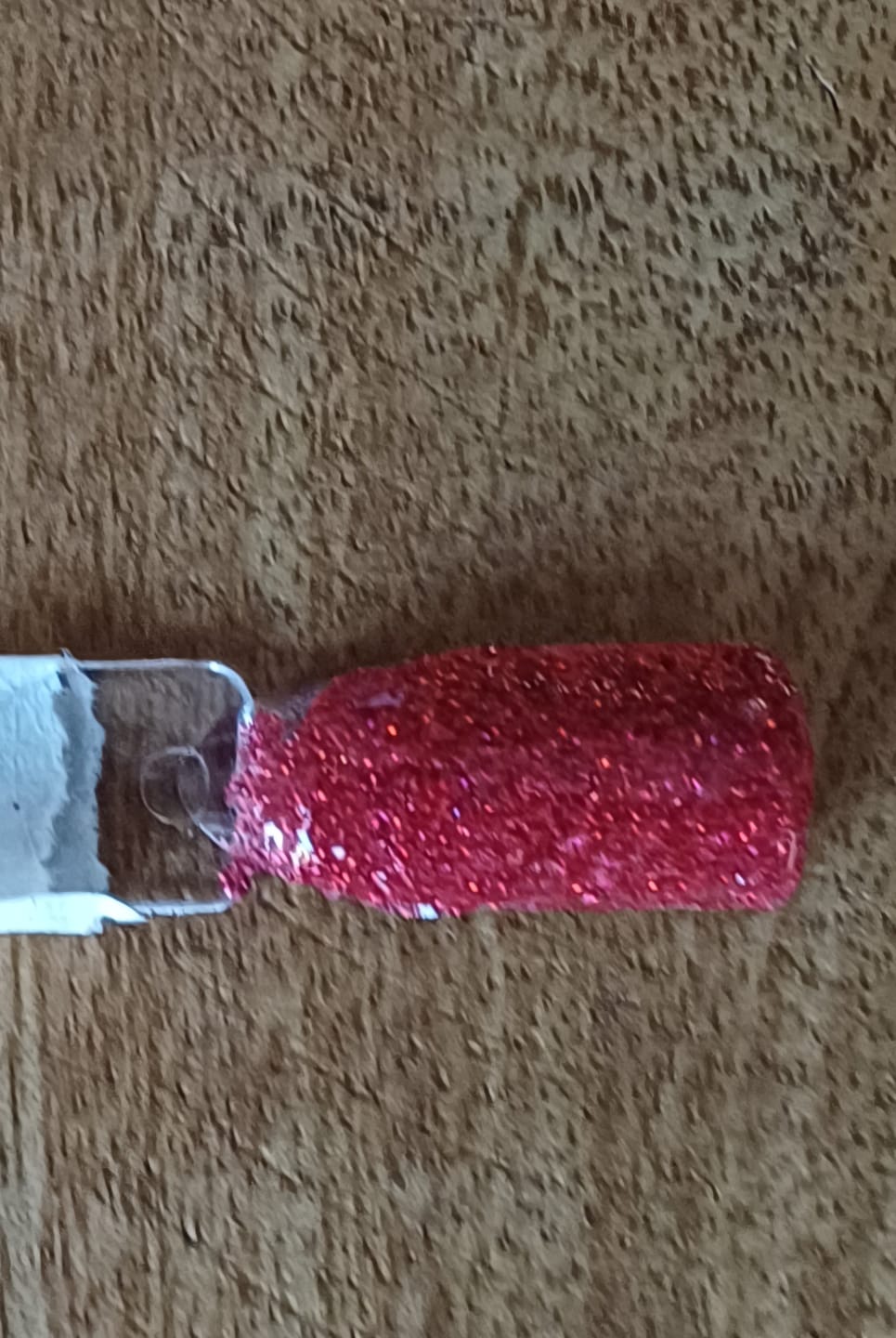 Customer photo review of Ruby Glitter Dipping Powder