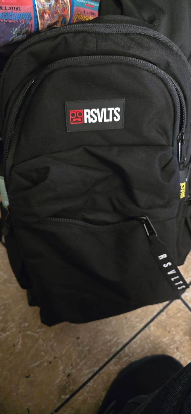 Customer photo review of RSVLTS Black Backpack V1