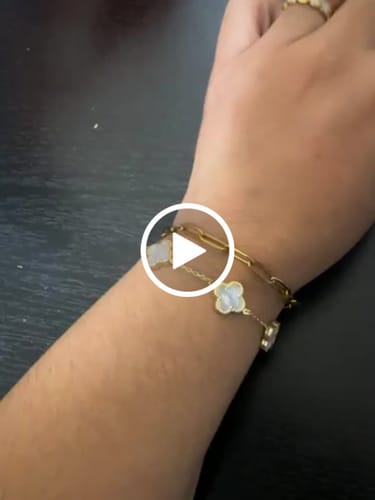 Customer video review of 14 K White Clover Fancy Bracelet SPECIAL 😍 JTJ™